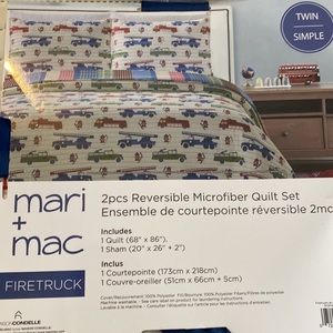 NWT 2pcs reversible microfiber Quilt Set Twin
